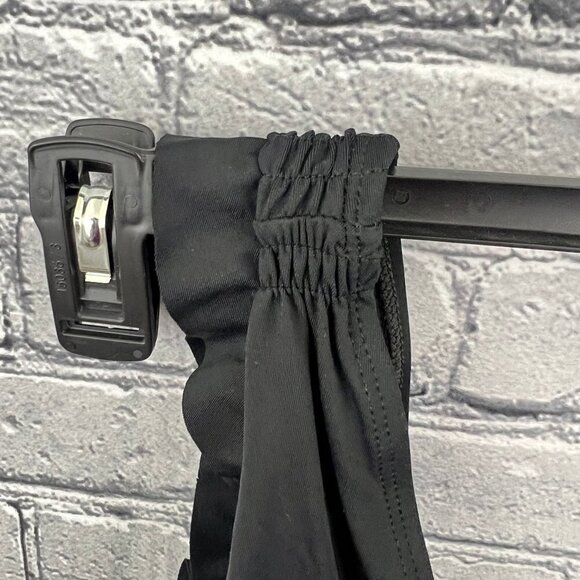 Catalina Swimwear Black 1 Piece Swimsuit Size M Ruffle Smocked Deep Plunge NWT - Picture 8 of 12